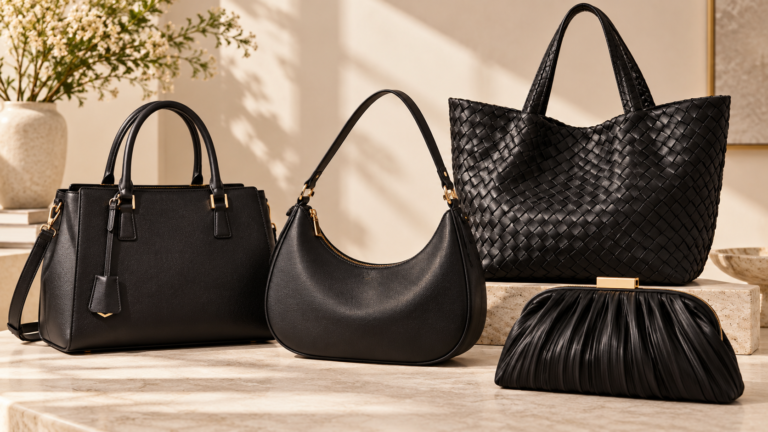 Black handbags that look expensive in structured, shoulder, woven and evening styles