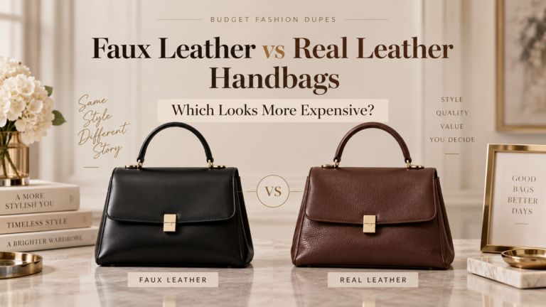 faux leather vs real leather handbags